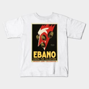 Ebano Leather Cream Art Deco Advertisement Vintage Italy Advertising Kids T-Shirt